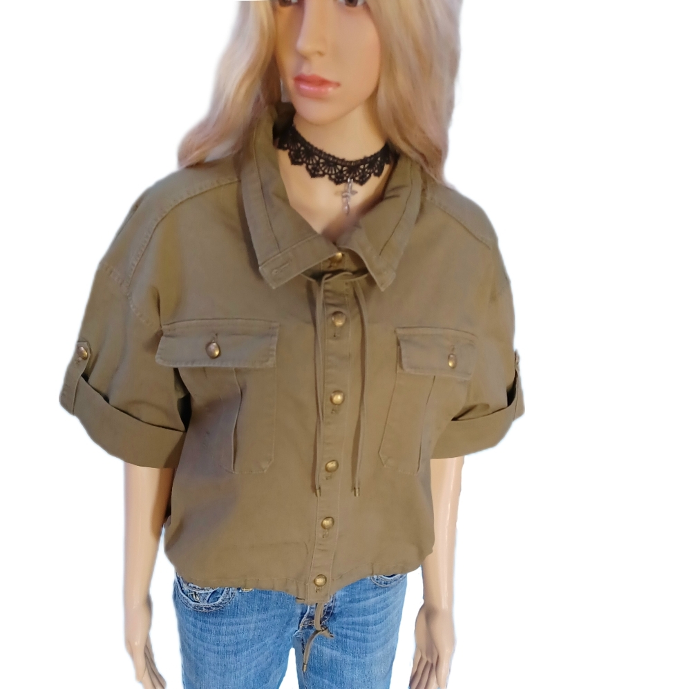 NEW!Ralph 12 Lauren military crop jacket - Picture 3 of 15